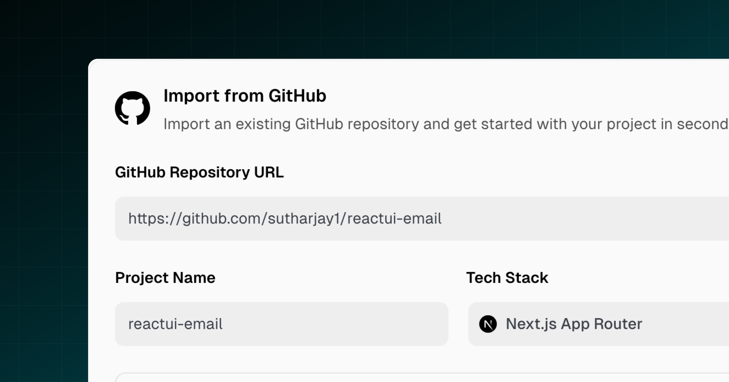 Import from Github
